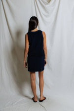Load image into Gallery viewer, Emery Loop Terry Mini Skirt in Navy
