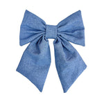 Load image into Gallery viewer, Denim Hair Bow
