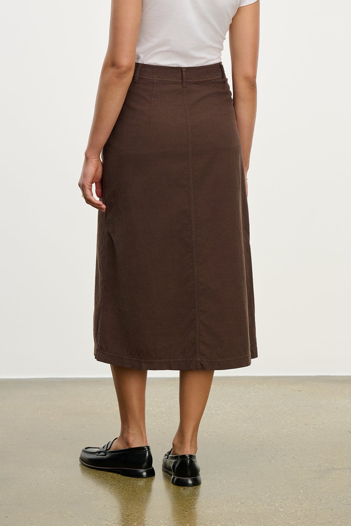 Fia Corduroy Midi Skirt in Mallard
