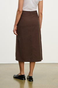 Fia Corduroy Midi Skirt in Mallard