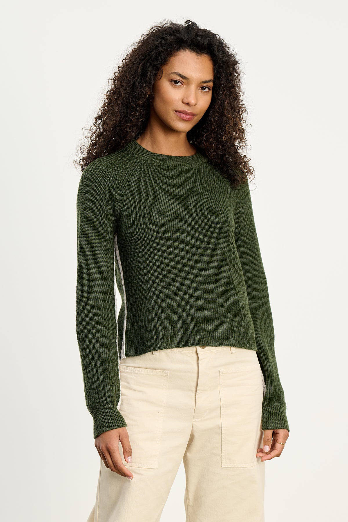 Savannah Long Sleeve Crew Neck in Pine