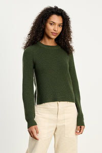 Savannah Long Sleeve Crew Neck in Pine