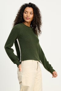 Savannah Long Sleeve Crew Neck in Pine