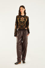 Load image into Gallery viewer, Majestic Hearts Knit Cardigan in Black
