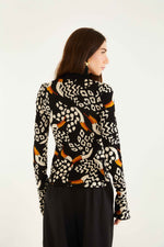 Load image into Gallery viewer, Tucanissimo Polo Knit Top in Black
