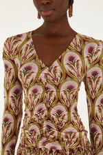 Load image into Gallery viewer, Garden Medal Jersey Blouse in Multi
