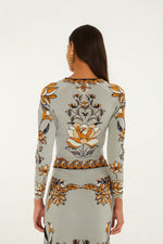 Load image into Gallery viewer, Stained Glass Knit Cardigan in Grey
