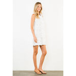 Load image into Gallery viewer, Sleeveless Eyelet Embroidered Dress in White

