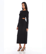 Load image into Gallery viewer, Cutout Midi Dress in Black
