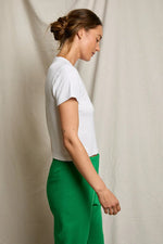 Load image into Gallery viewer, Fitz Ribbed Boxy Crew Tee in White
