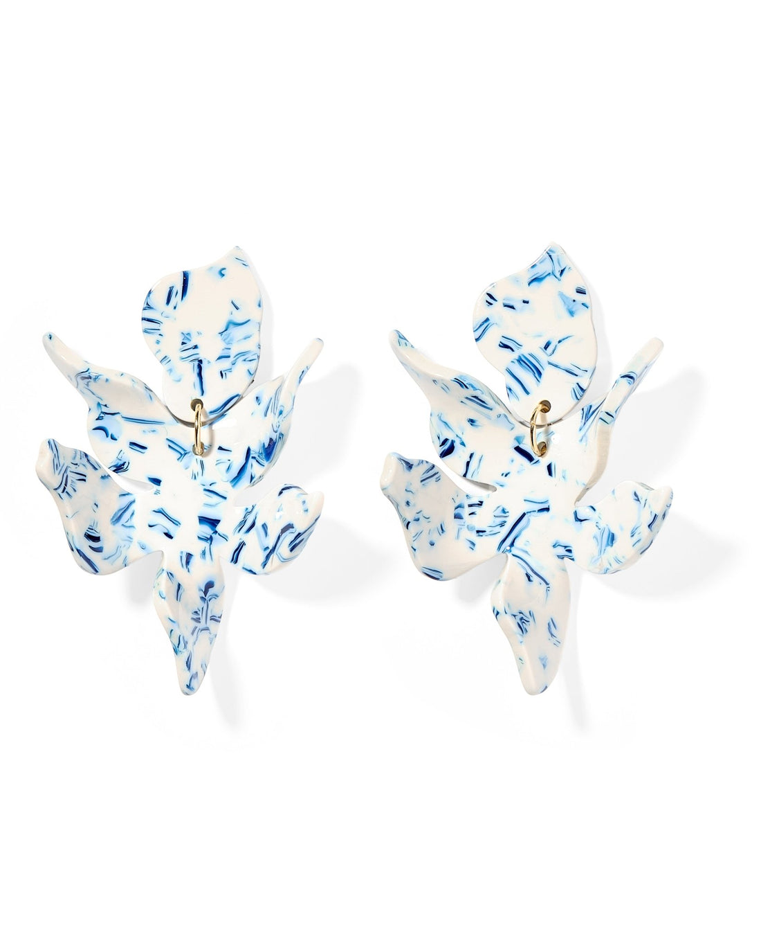 Flora Earrings in Blue China