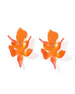 Load image into Gallery viewer, Flora Earrings in Metallic Orange
