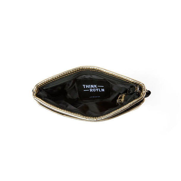 Bum Bag Crossbody in Gold Mirror