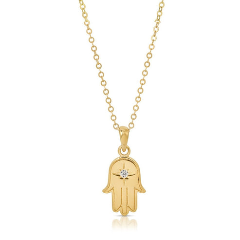 Hamsa Necklace in Gold