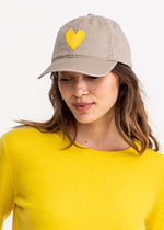 Load image into Gallery viewer, Baseball Hat Heart Patch in Sand/Sunshine
