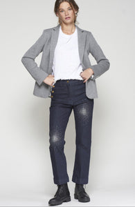 Gadea Blazer in Silver Lurex Grey