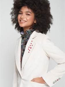 Rock Corduroy Embroidery Blazer in Pana Equestrian