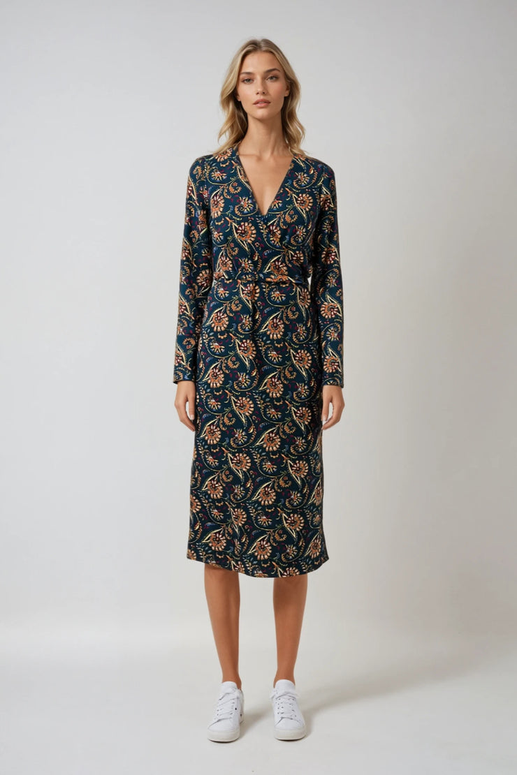Kelli Wrap Dress in Secret Garden