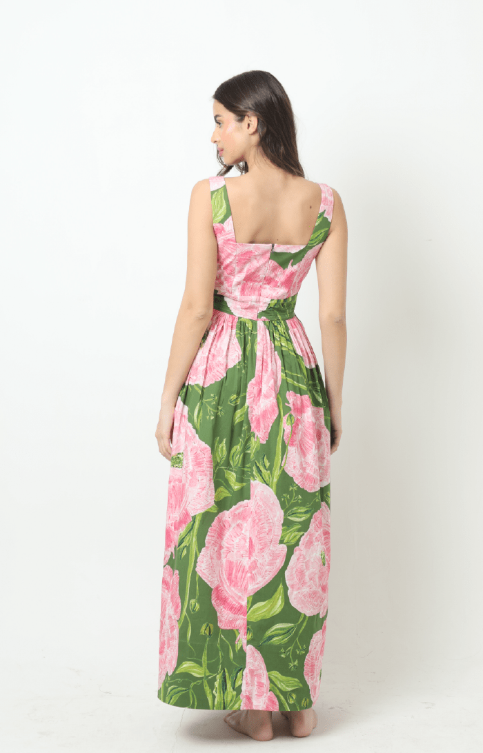 Gala Maxi Dress in Peony Green