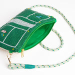 Load image into Gallery viewer, Leila Tennis Seed Bead Clutch With Strap
