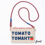 Load image into Gallery viewer, Leila Tomato Tomahto Seed Bead Clutch With Strap
