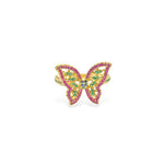 Load image into Gallery viewer, Gold Plated CZ Butterfly Ring
