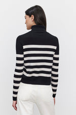 Load image into Gallery viewer, Korie Turtleneck Sweater in Black/Chalk
