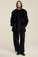 Load image into Gallery viewer, Marmont Faux Fur Jacket in Mahogany

