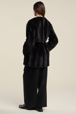 Load image into Gallery viewer, Marmont Faux Fur Jacket in Mahogany
