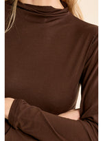 Load image into Gallery viewer, Long Sleeve Mock Neck Layer in Chocolate
