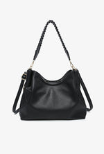Load image into Gallery viewer, Grace Vegan Whipstitch Tote in Black
