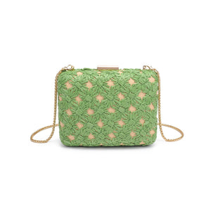 Samantha Evening Bag in Green Natural