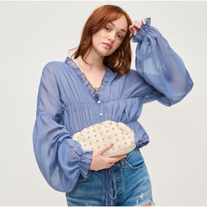 Mika Clutch in Ivory