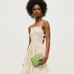Load image into Gallery viewer, Samantha Evening Bag in Green Natural
