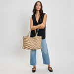 Load image into Gallery viewer, Solana Tote in Chocolate/Ivory
