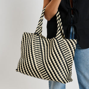 Solana Tote in Black/Ivory