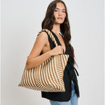 Load image into Gallery viewer, Solana Tote in Chocolate/Ivory
