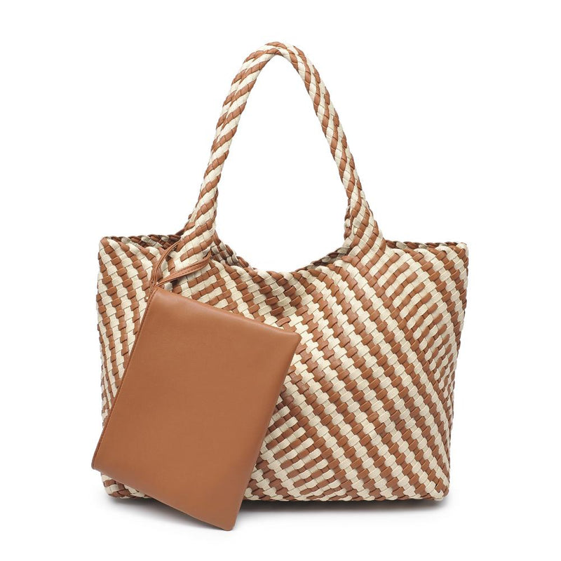 Solana Tote in Chocolate/Ivory