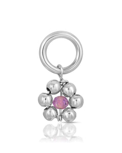 Flowercita Birthstone Charm in Amethyst/Silver