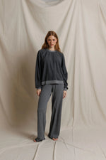Load image into Gallery viewer, Marley Reverse Fleece Pant in Dark Heather Grey
