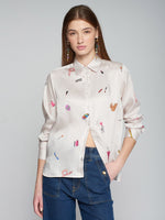 Load image into Gallery viewer, Isabella Blouse in Hand Made Print
