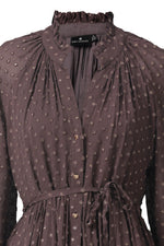 Load image into Gallery viewer, Lucy Lurex Dobby Dress in Midnight Plum
