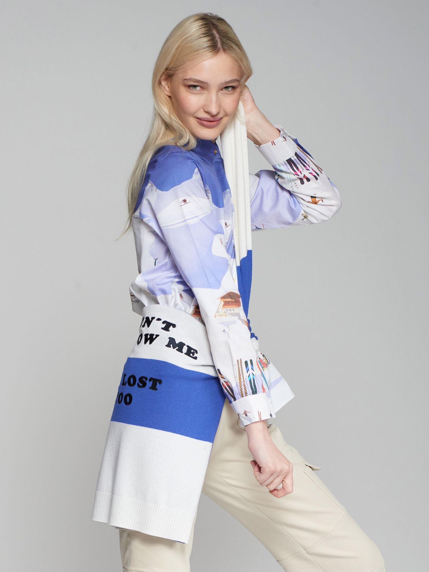 Nadine Blouse in Ski Print