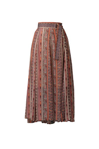 Bella Lurex Print Skirt in Midnight Plum