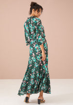 Load image into Gallery viewer, Ara Skirt in Emerald Stained Glass Floral
