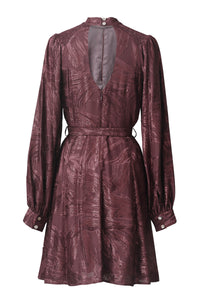 Malia Dress in Midnight Plum