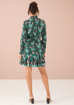 Load image into Gallery viewer, Avery Dress in Emerald Stained Glass Floral
