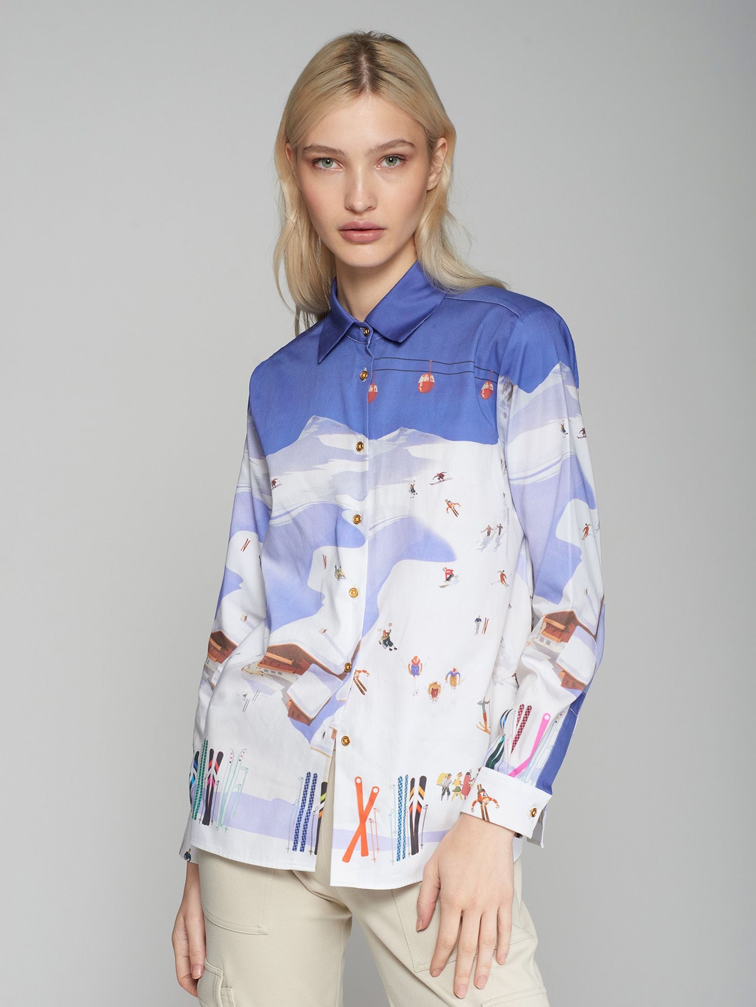 Nadine Blouse in Ski Print