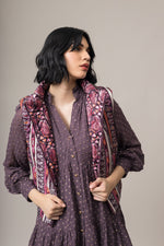 Load image into Gallery viewer, Lucy Lurex Dobby Dress in Midnight Plum
