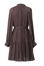 Load image into Gallery viewer, Lucy Lurex Dobby Dress in Midnight Plum
